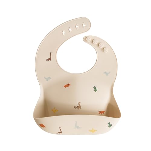 mushie Bavoir Bébé en Silicone | Bavoirs Imperméables Réglab