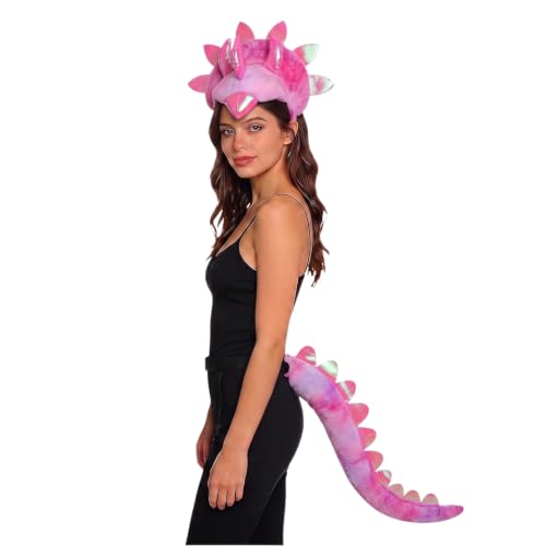 TINAYAUE Bandeau et Queue de Tricératops Set Complet de Dégu