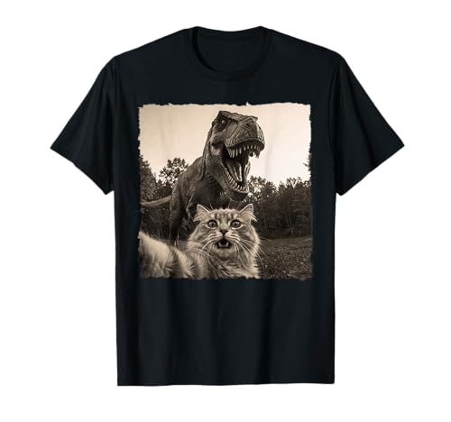 Selfie drôle de chat avec T-Rex pour chat, maman, chat, papa