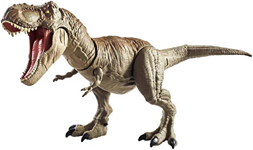 Jurassic World Grande figurine T-Rex Morsure et Combat, avec