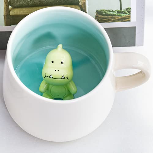 Arawat Mug dinosaure 3D 350 ml en céramique avec phrase amus