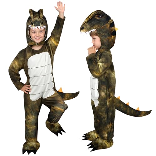 AYBUY Déguisement de Dinosaure pour Enfants, Costume de Tyra