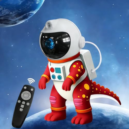 TABKSOLA Galaxy Projecteur avec astronaute dinosaure, 8 mode