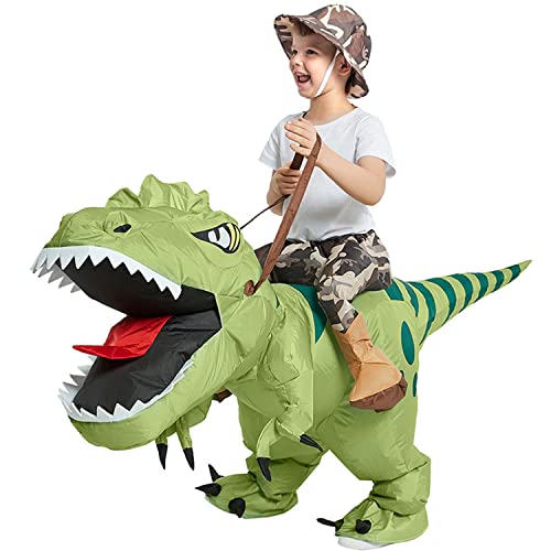 BAJENA Costume de dinosaure Costume Gonflable Dino à Cheval 