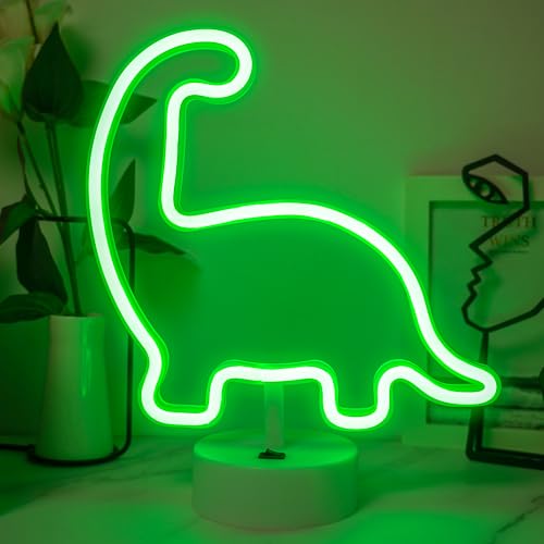 JEMESI Dinosaure Néon Lumière, Panneaux Lumineux LED Aliment