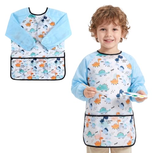 KOQAIIZ Tablier Peinture Enfant 3-6 Ans, Blouse Peinture Enf