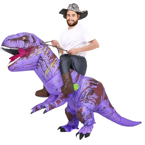 Costume Gonflable Dinosaure T-Rex Violet