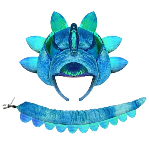 Triceratops - Ensemble bandeau et queue de dragon dinosaure 