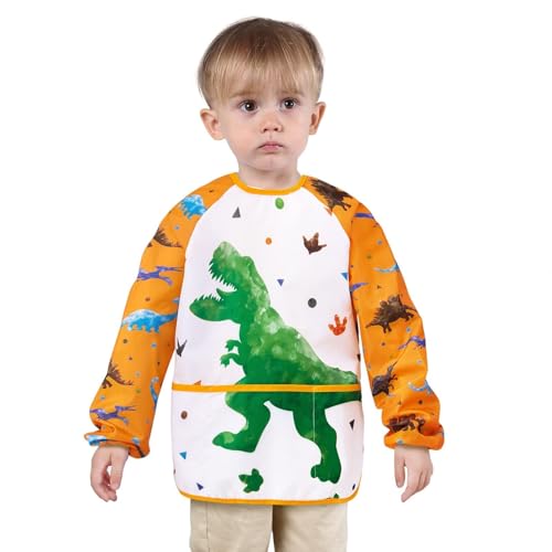 WERNNSAI Dinosaure Tablier Peinture Enfant - Pour Garçons et