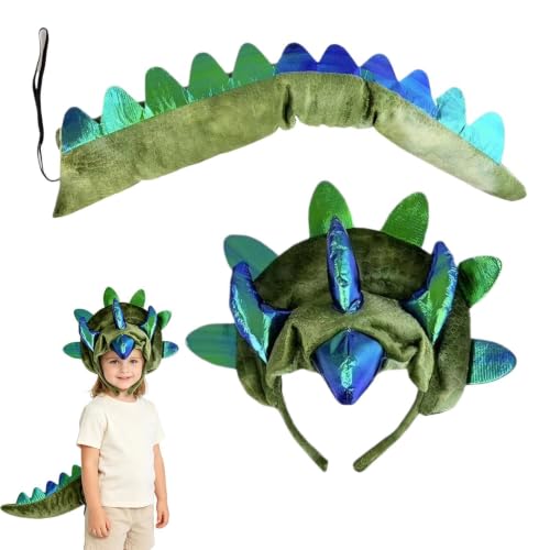 Ensemble serre-tête et queue tricératops dinosaure accessoir