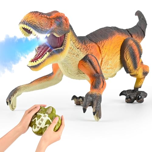 Jouet Dinosaure Télécommandé pour Enfants, 2.4 GHz T Rex Réa