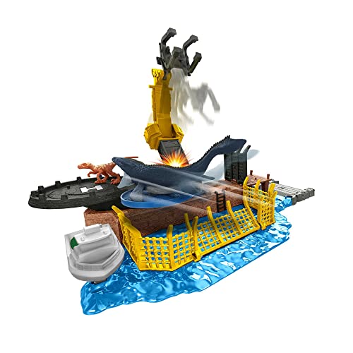 Jurassic World Coffret Minis L'Attaque du Mosasaurus avec 2 