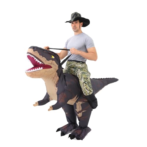 Costume dinosaure gonflable adulte noir