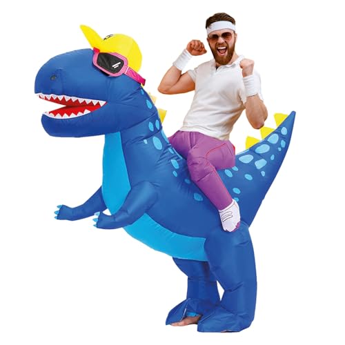 AirSuit® Déguisement Gonflable Dinosaure Bleu | Costume Inso