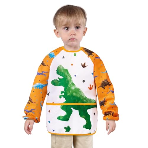 WERNNSAI Dinosaure Tablier Peinture Enfant - Pour Garçons et