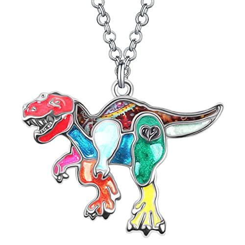 Collier Triceratops émail femme fille