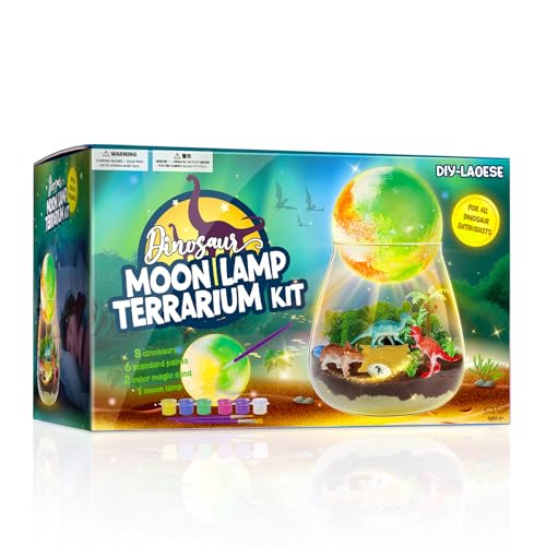 Kit de Terrarium Dinosaure pour Enfants- avec Peinture Lampe