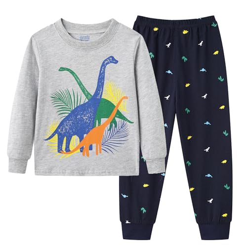 Junellz Ensemble de pyjama pour garçon – Pyjama dinosaure – 