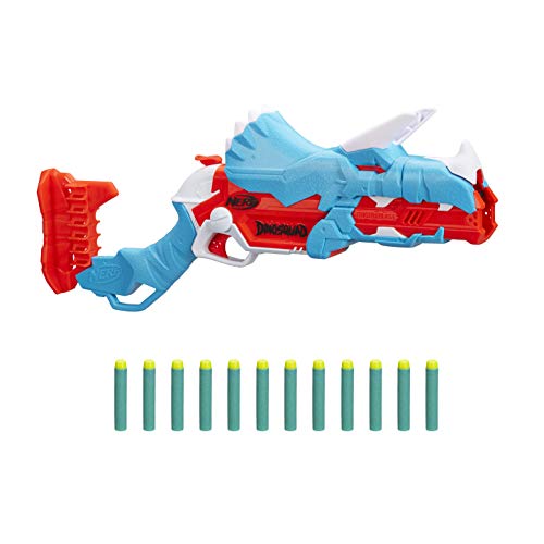 Nerf DinoSquad Tricera-Blast - Jouet Dinosaure - Blaster à F