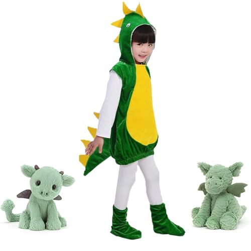 Costume Dinosaure Enfant Vert M