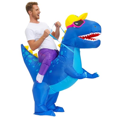 LUVSHINE Costume de Dinosaure Gonflable pour Adulte - T-REX