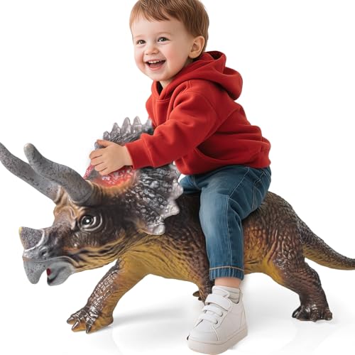 Gzsbaby Dinosaurs King Jouet dinosaure géant Tricératops - F