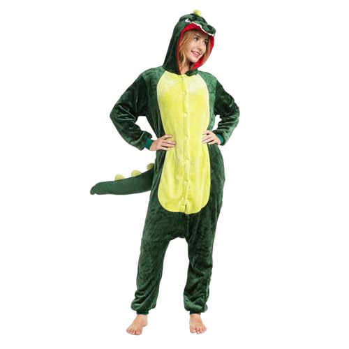 Lalieffacely Costume adulte dinosaure Onesie (Vert, L)