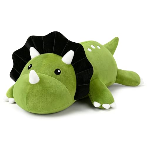 Xfrog Peluche Dinosaure avec Poids, Doux Triceratops en Pelu