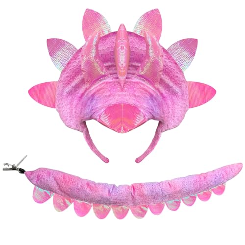 Triceratops - Ensemble bandeau et queue de dragon dinosaure