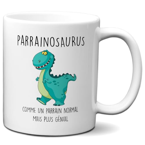 LEsprit Des Anges Tasse Mug Cadeau Parrain Dinosaure- Parrai