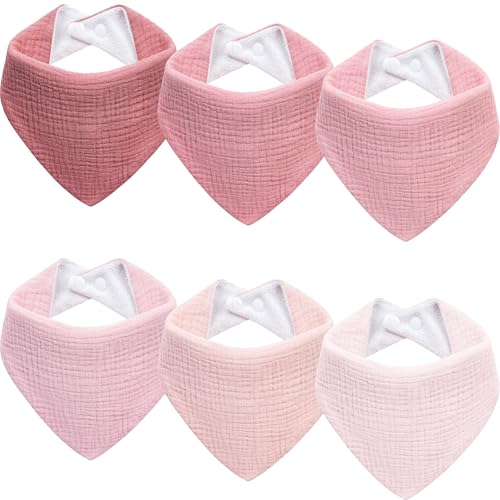 Bavoirs Bébé Mousseline Coton 6pcs
