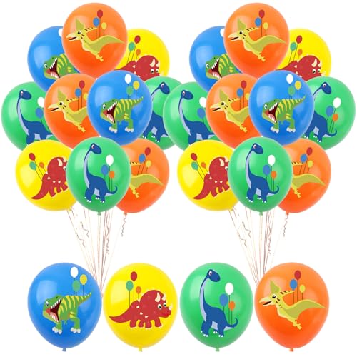 RNHDLY Lot de 36 ballons dinosaures de 30 cm - Décoration da