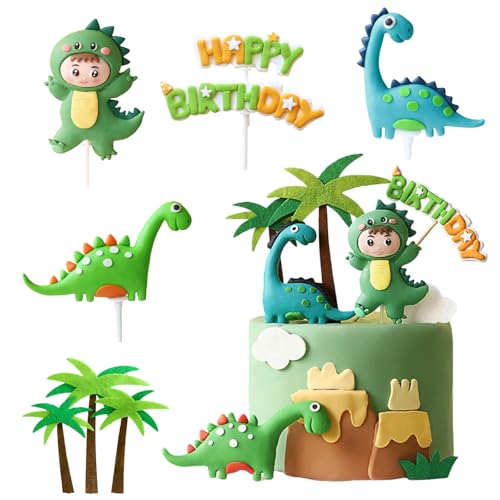 Décor Gâteau Dinosaure 7 pièces