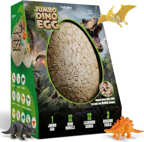Kit de Fouille Œuf de Dinosaure Géant CraftAlive – Jouet pou