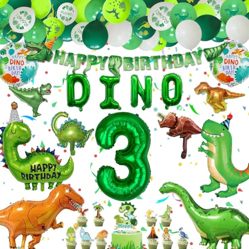 Kit Ballons Dinosaure Anniversaire 3 Ans