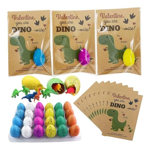 Oeufs de dinosaure, 1 ensemble de jouets dinosaure, 24 œufs 