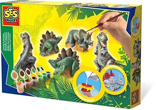 SES Creative | Kit Moulage et Peinture Dinosaures | Crée et 