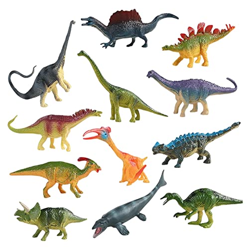 DuskHaven Ensemble de 12 Dinosaures, Jouets éducatifs pour E
