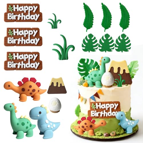 Décorations Gâteau Dinosaure 16 pièces