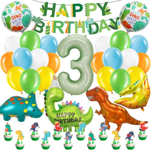Kit Décoration Anniversaire Dinosaure 3 Ans