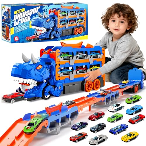 NXPZ Camion de Transport Dinosaure Jouet pour Enfants, Jeu d