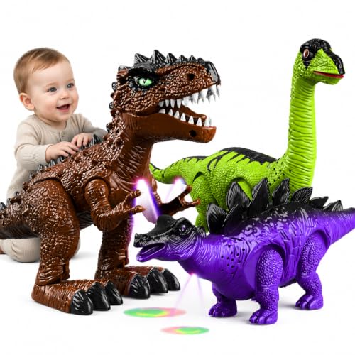 WOANZZ Lot de 3 Dinosaure Jouet pour Enfant 3 4 5 6 7 Ans, R