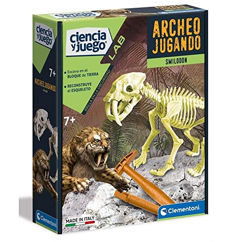Clementoni - Archéojouando Smilodon Phosphorescent - Jeu Sci