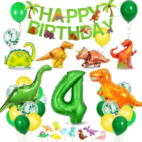 Décoration Anniversaire Dinosaure Kit,XXL Ballon Dinosaure,A
