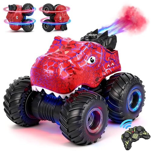Voitures Dinosaures - Monster Trucks Télécommandés avec Lumi