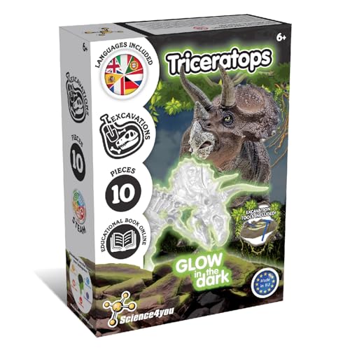 Science4you Triceratops, Kit de Fouille pour Enfants 6+ Ans 