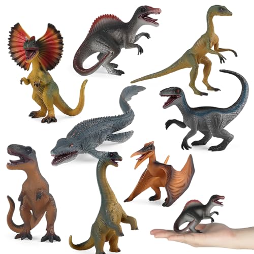 Cylora Dinosaure Jouet, 8PCS Figurine Dinosaure Enfant 3 4 5