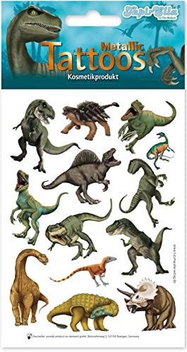 Tatouages enfants dinosaures colorés