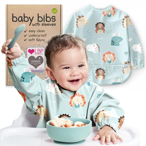 Bavoir Bébé Imperméable Manches Longues