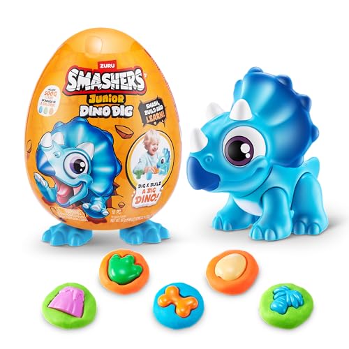 Smashers Junior Dino Dig Petit Format œuf, Triceratops, Jeu 